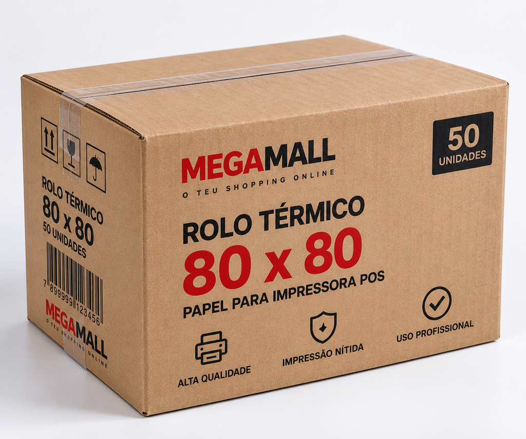 Rolo Térmico 80 × 80 — Papel Térmico para Impressoras POS